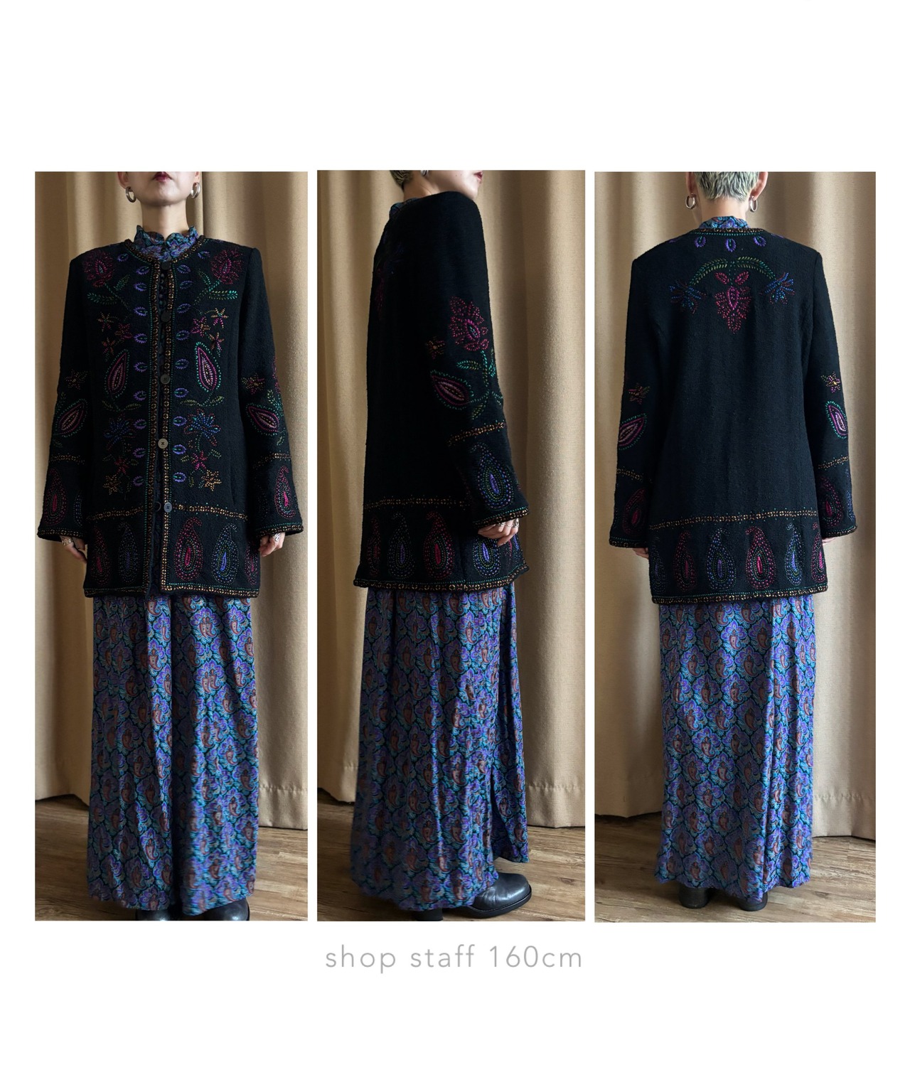 Linea embroidery pattern jacket-5008-9