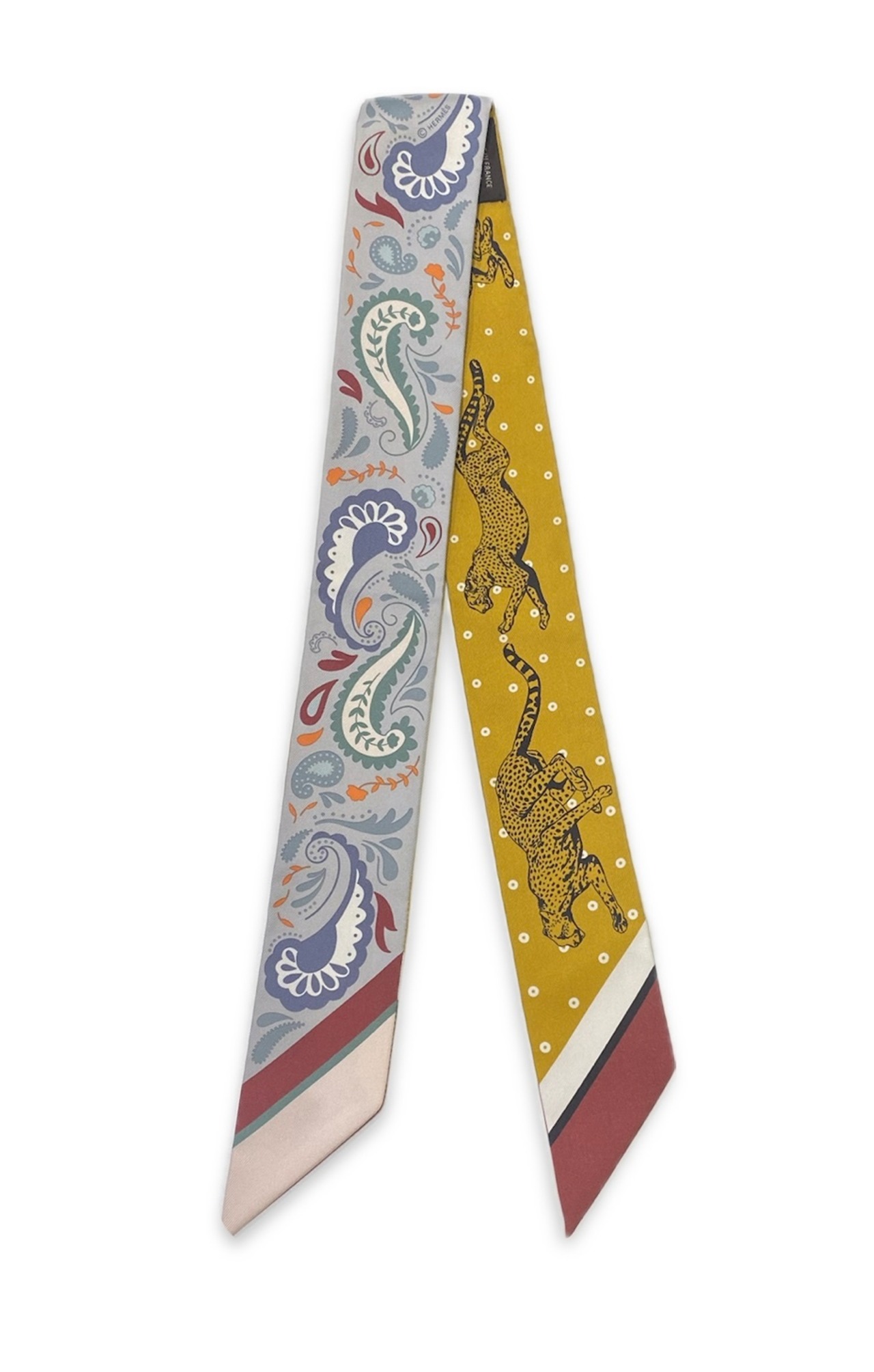 Hermès エルメス ツイリー《チーター・バンダナ》Bleu Ciel