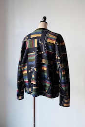 Avant-garde chic color palette cardigan