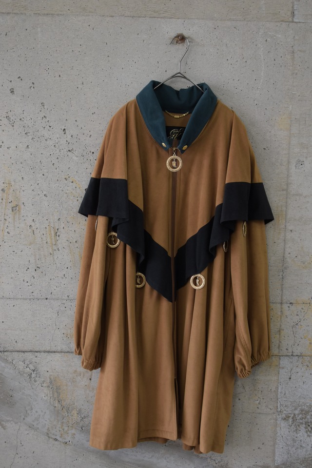 Grey wool belted coat