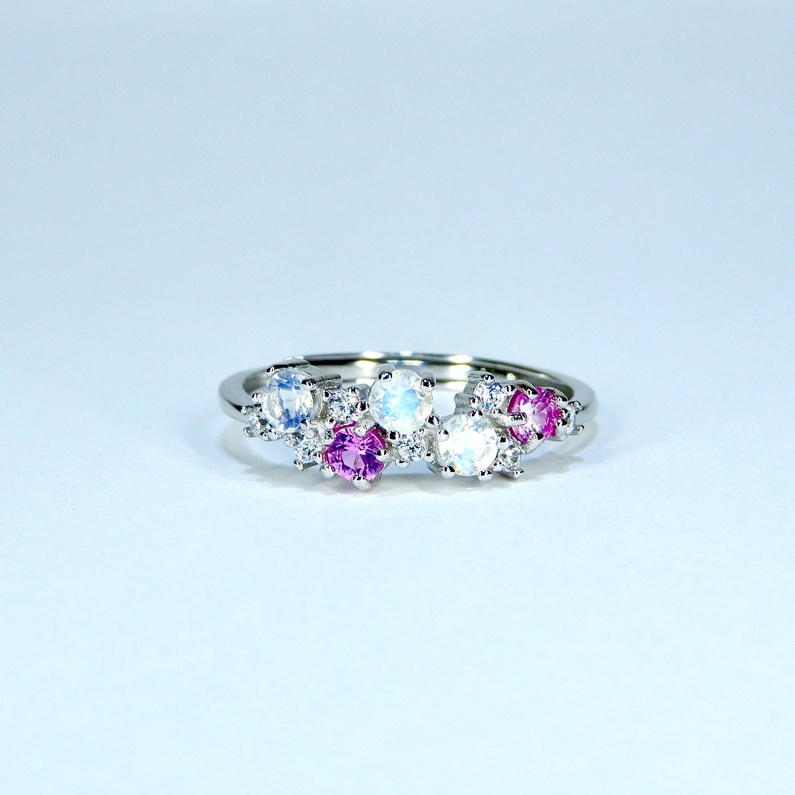 リースRing♦︎非加熱サファイア・ラブラドライト♦︎