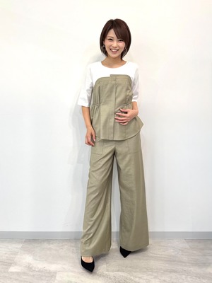 胸元切替Tシャツ