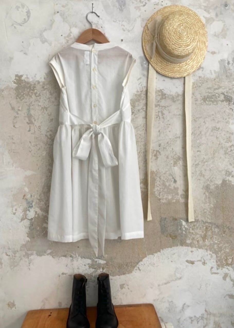 【即納】FROU FROU kids / The classic canotier hat / off White