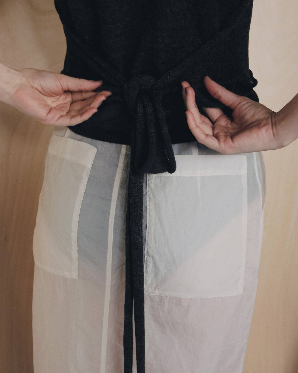anuke】Wrapcami Layered Knit | LASHIC