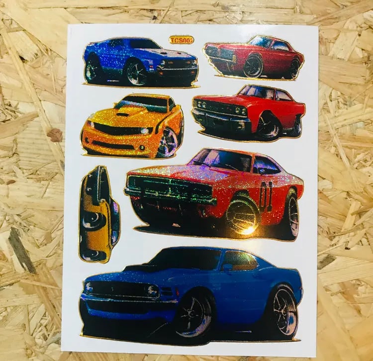 66 オールドカー レトロキラキラシール TCS002 VCS01