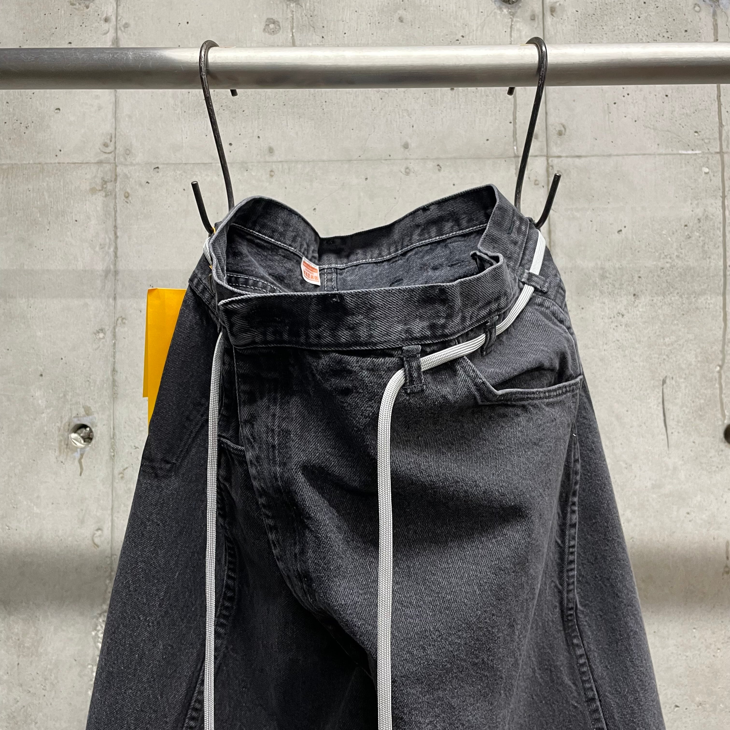 MAISON EUREKA】Ex.VINTAGE REWORK BIGGY PANTS_BLACK⑦ | marfa store