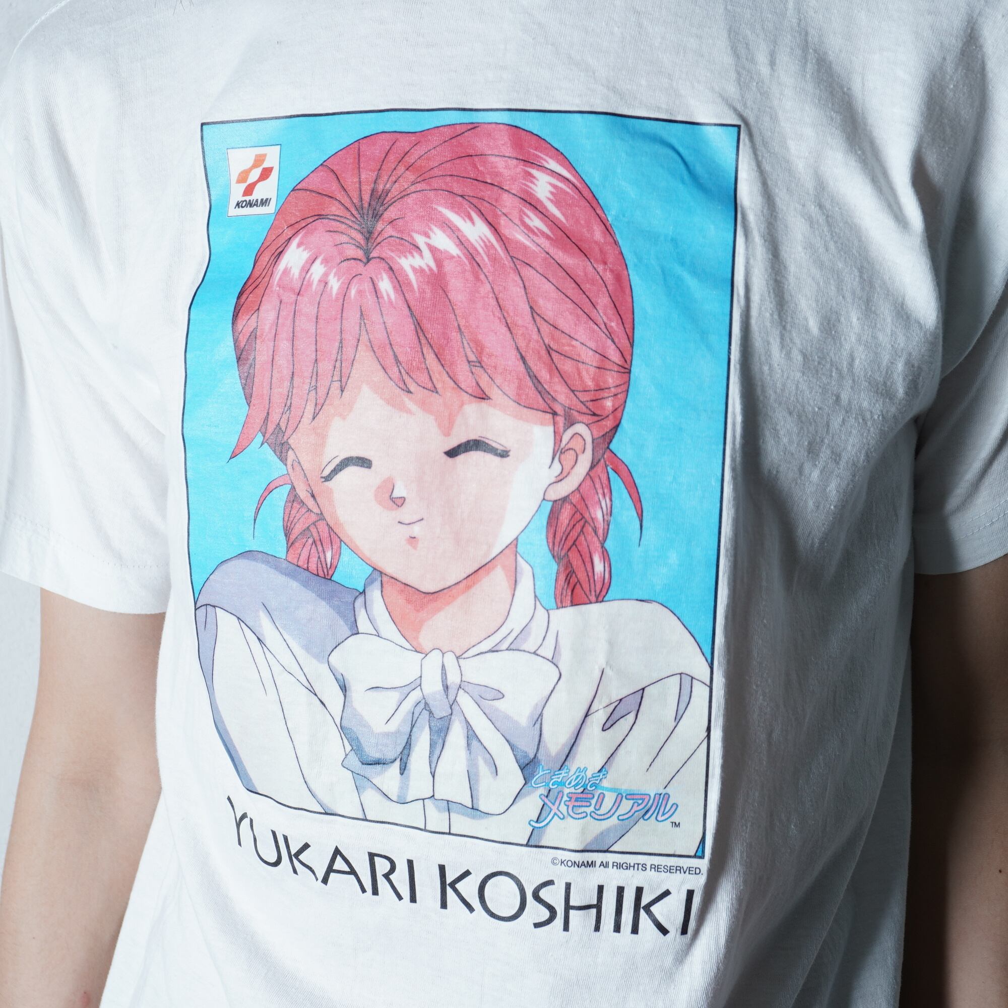 90s ときめきメモリアル コピーライト入 古式ゆかりTシャツ white