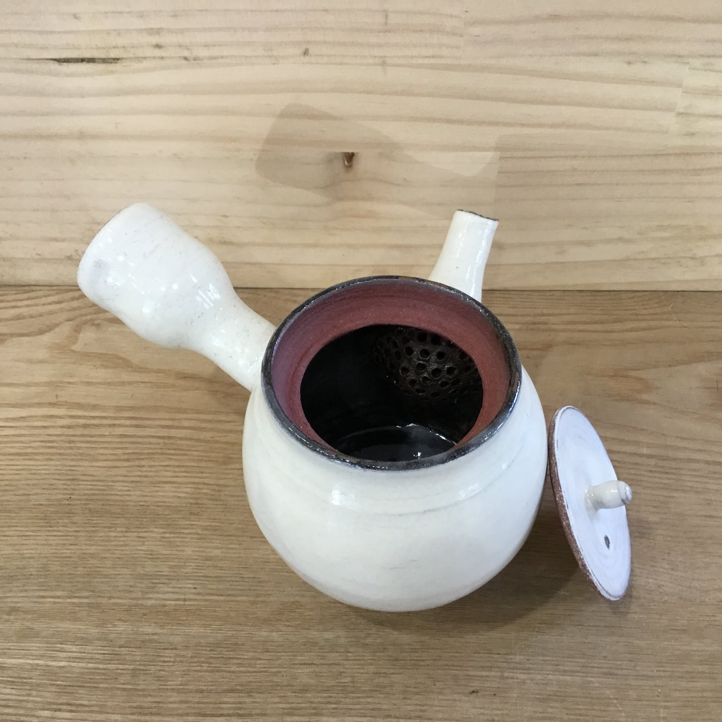 茶道具　粉引　手付　菓子鉢　新井倫彦　笠間焼　陶芸　鉢　菓子器 d72be80b4a15b6f3ffaceb1d613a03