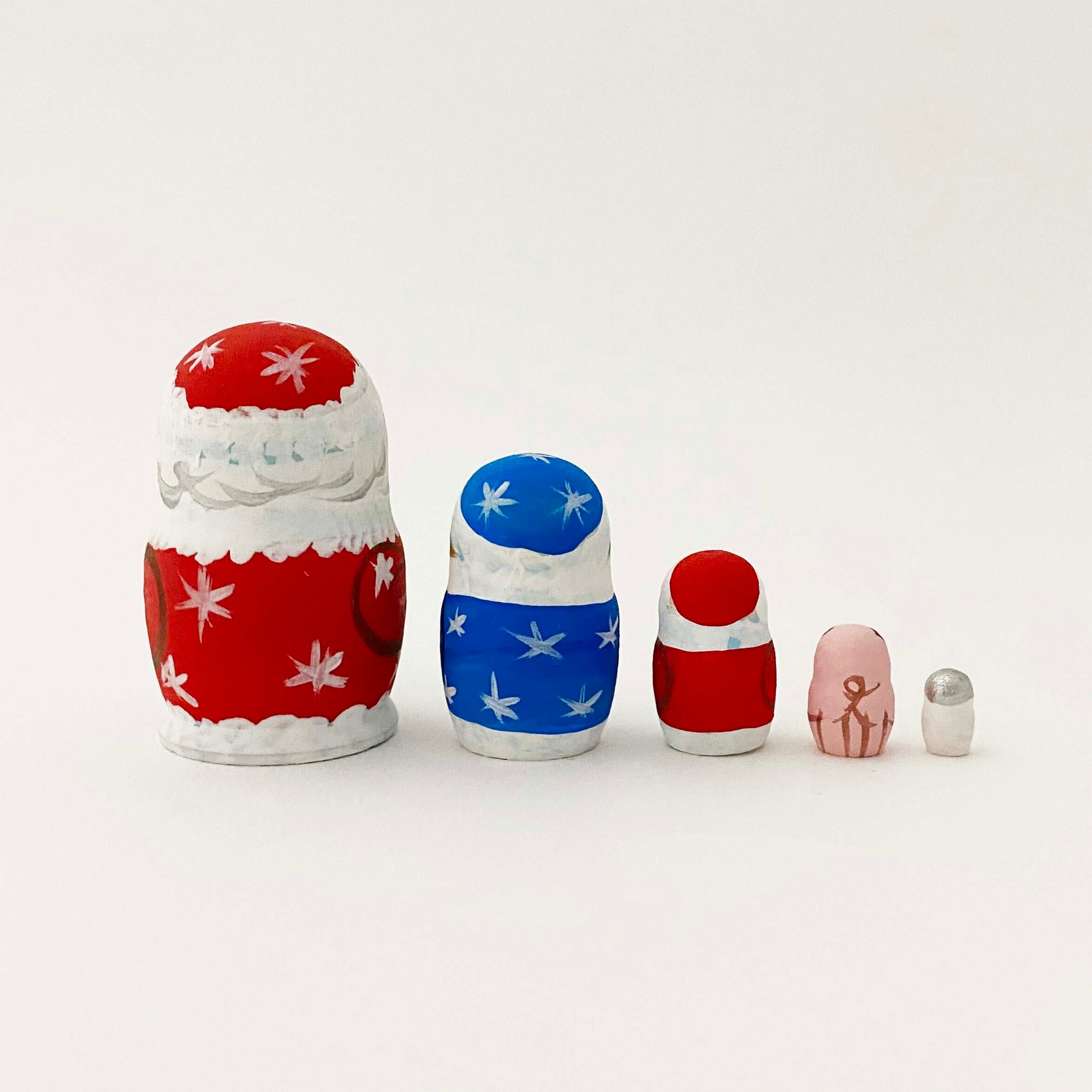 サンタ ミクロマトリョーシカ(5個組)