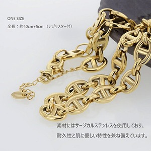 アンカーチェーン太ネックレス -Hawaiian Heirloom 316l-  [nlel4002] ｜ ハワイアンジュエリー プリマカフェ｜ハワジュ 首飾り レディース メンズ  ステンレス アクセサリー k18 yg