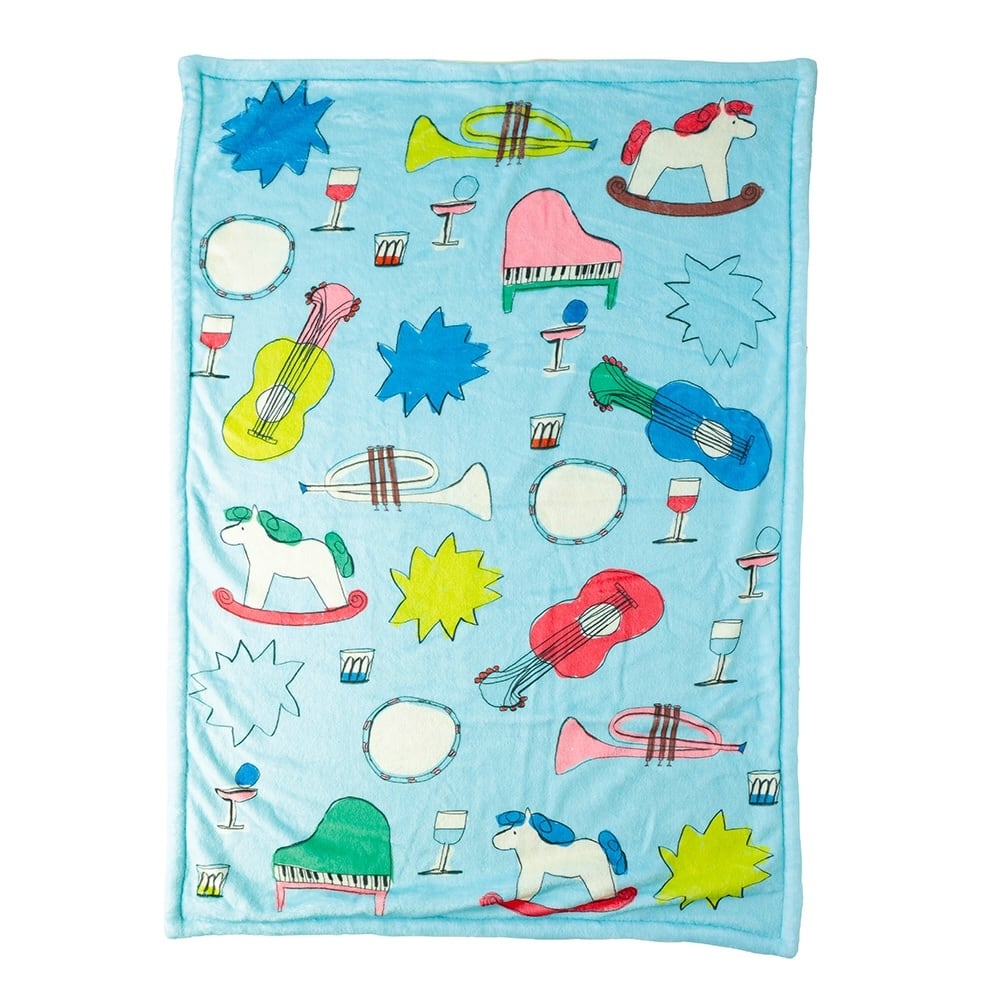Olya Double layer Blanket Music fun 100cm×70cm ブランケット 膝掛け