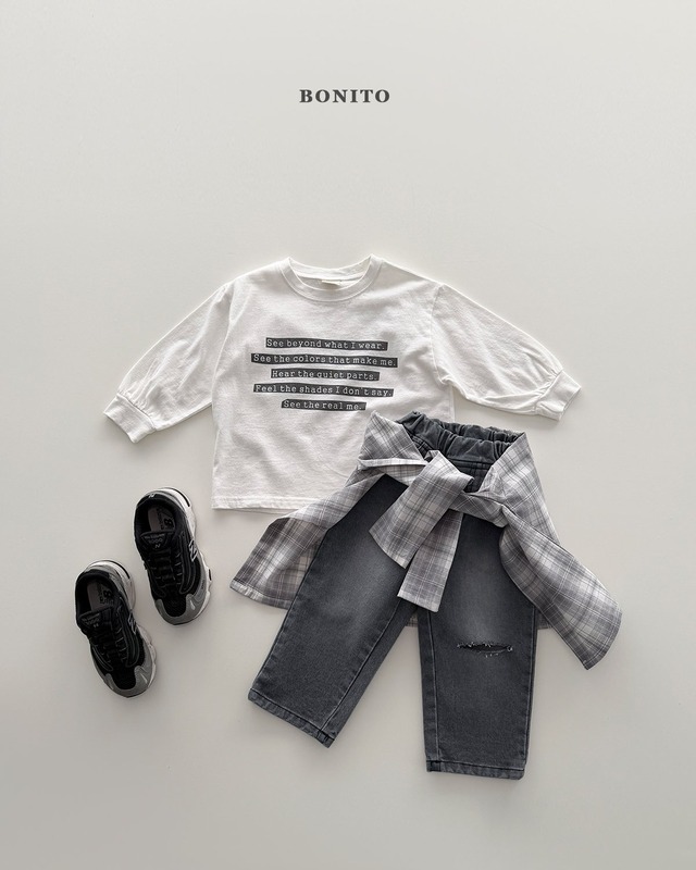 [即納]≪BONITO≫Check Shawl gray check 1