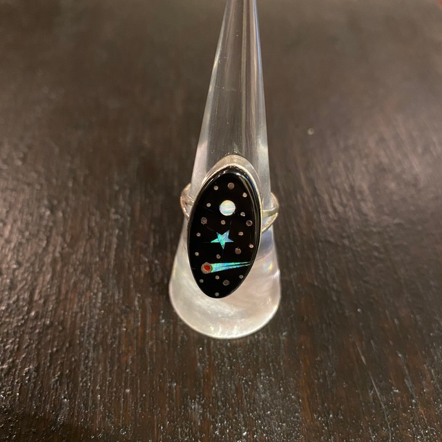 matthew jack  space night sky multi-inlay ring