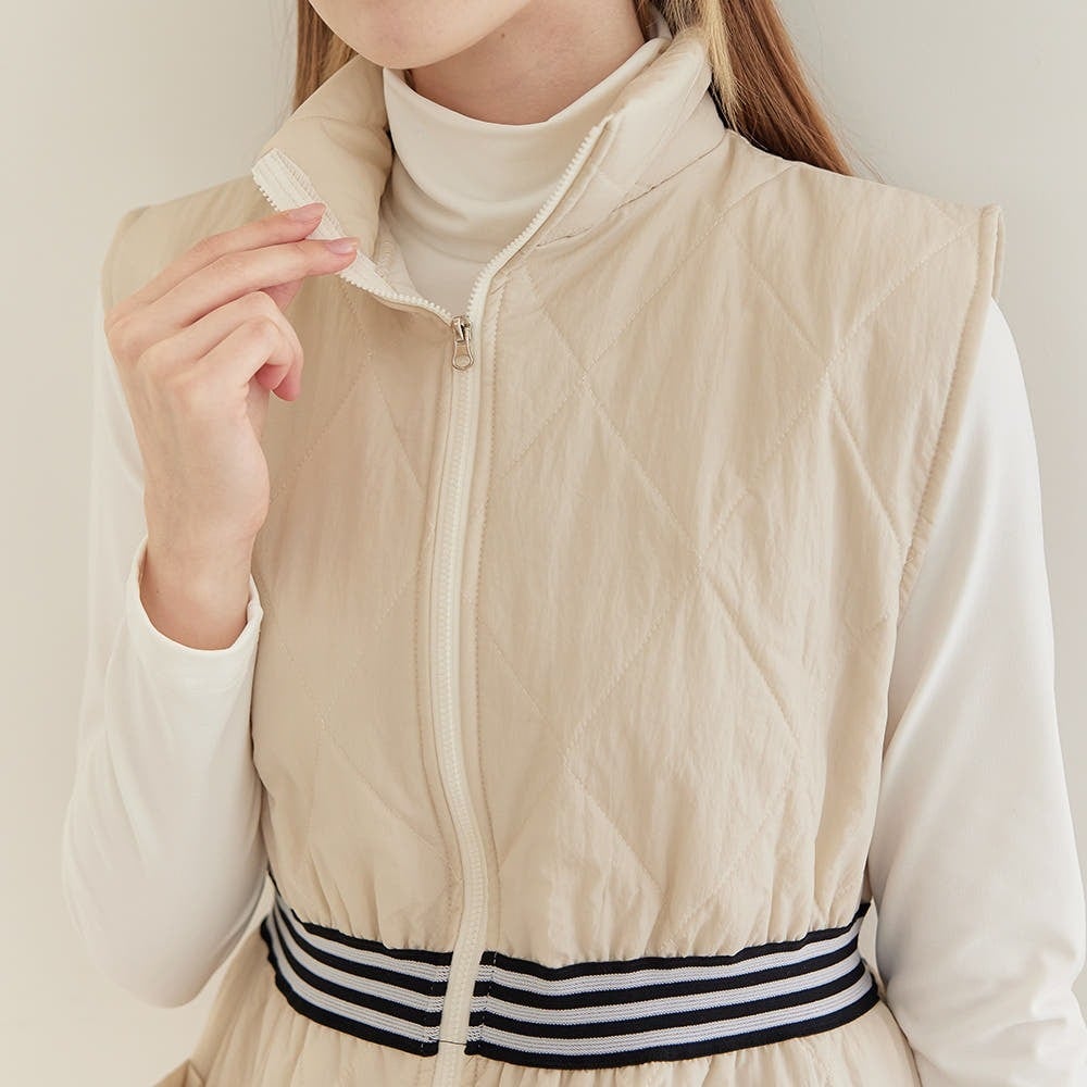 ☆miho様yoshika様着用☆2WAYキルティングロングベストワンピース