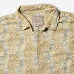 00s Margaritaville シルク リネン 総柄 オープンカラー 半袖シャツ
