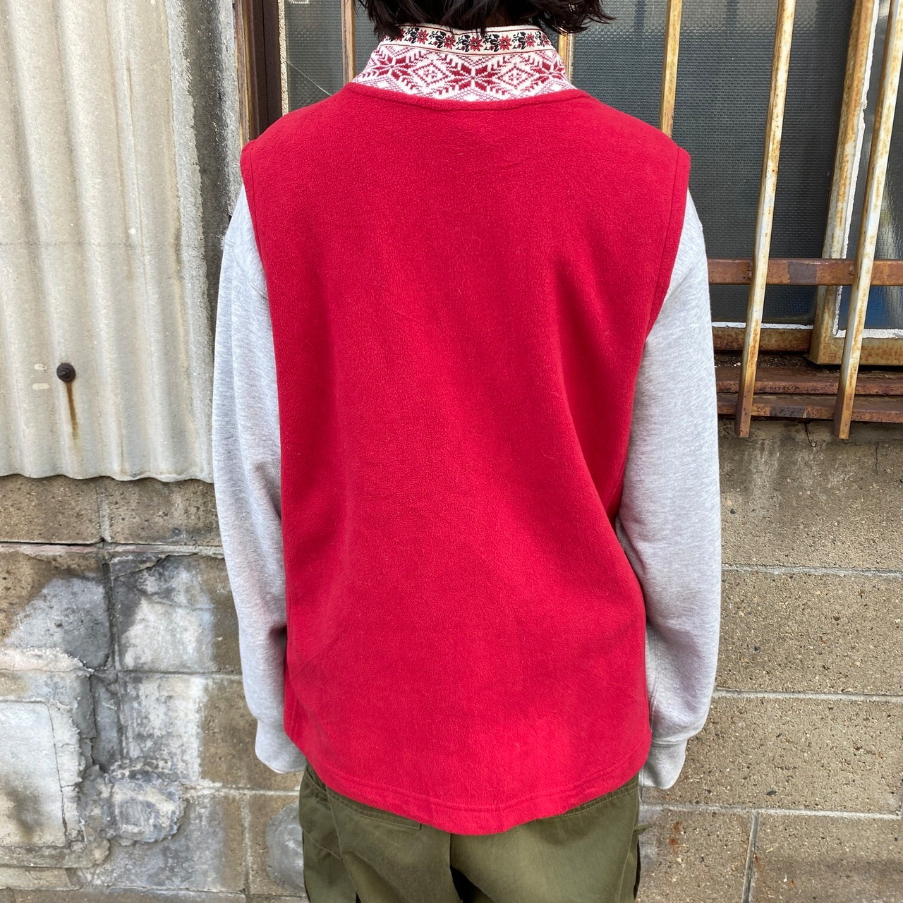 L.L.Bean エルエルビーン チロリアン フリースベスト レディース? 古着 