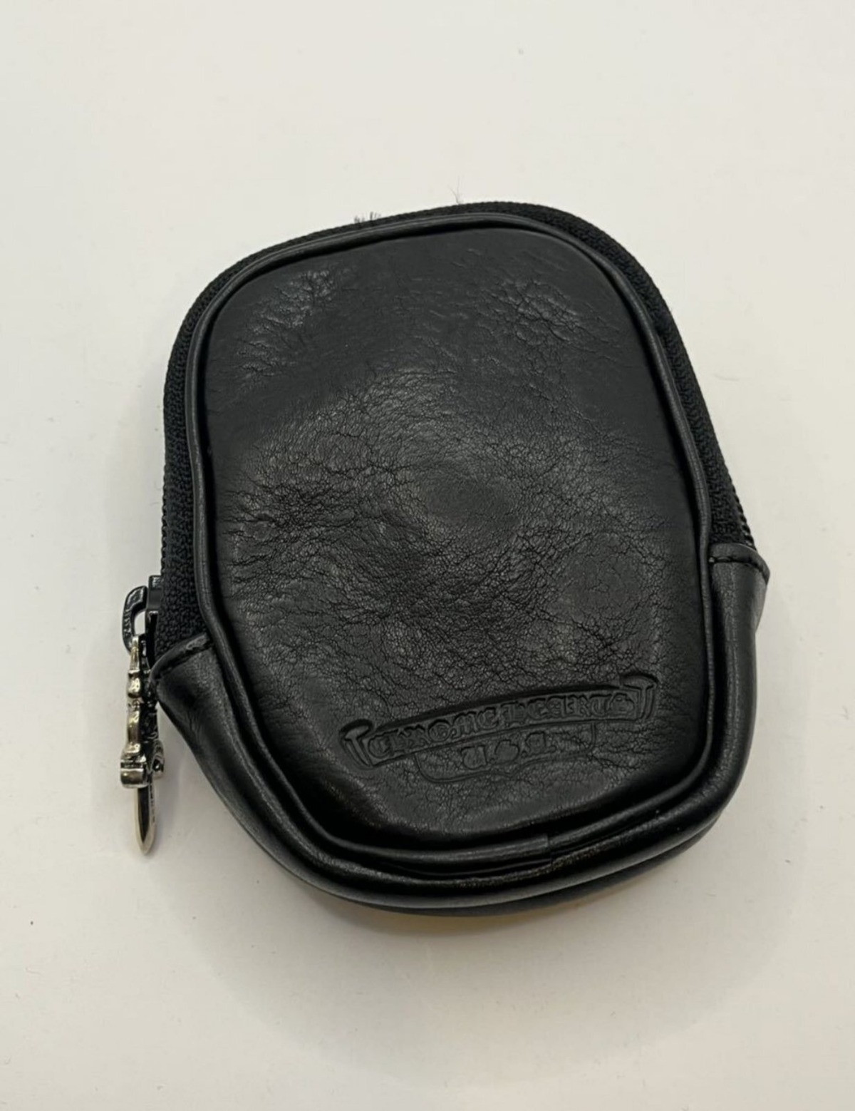 携帯カバーCHROME HEARTS&ブラック&シルバー&ラメ&ダイヤ 縫い込ま