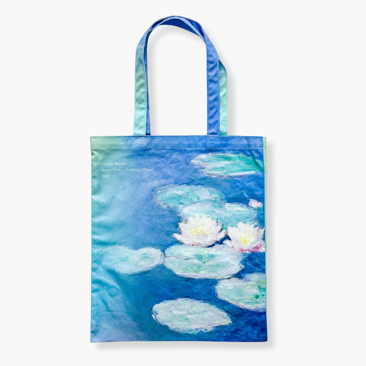 日本未入荷●The National Gallery●バッジ付きトートバッグ モネ トートバッグ ブルー 睡蓮 Evening Effect 1897 <東京都