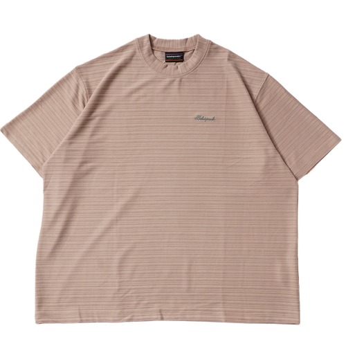 LIDAIRPEAKS / STRIPED EMBOSS T-SHIRT ROSE