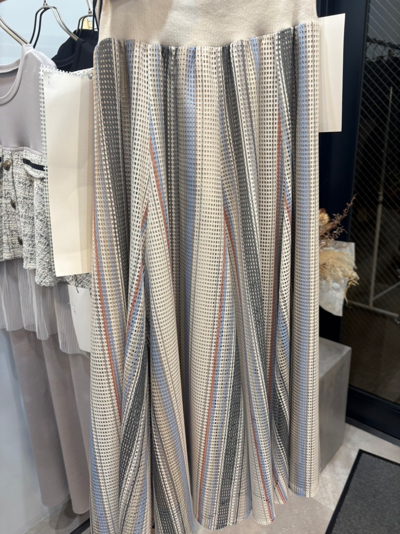 GALENA　ストライプメッシュスカート　70060-2105