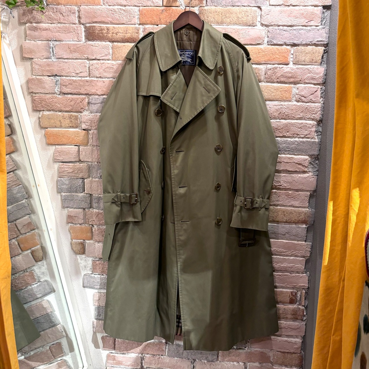 Burberry 1枚袖 トレンチコート オリーブ ライナー付き バーバリー 