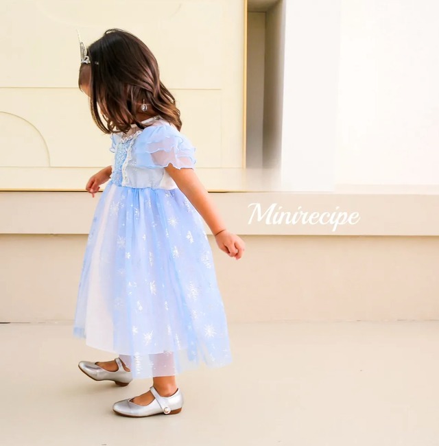 ラスト1 S【即納】<minirecipe>  Snow flower dress