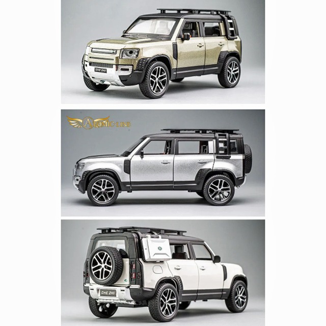 ランドローバー 110 ディフェンダー 1/24 ミニカー 全3色 ライト点灯 エンジンサウンド 合金モデル 模型 ジオラマ