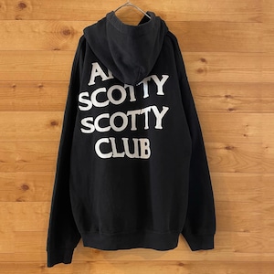 【GILDAN】ワンポイント バックプリント anti scotty scotty club プルオーバー パーカー USA古着