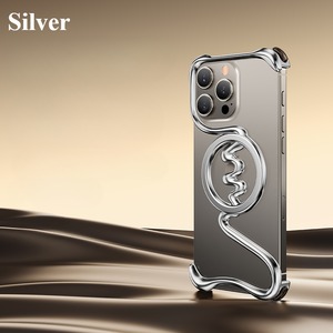 ◆iPhone 16/Pro/Pro Max◆ S-Shaped Aluminum Phone Case / S-シェイプ アルミニウム スマホケース
