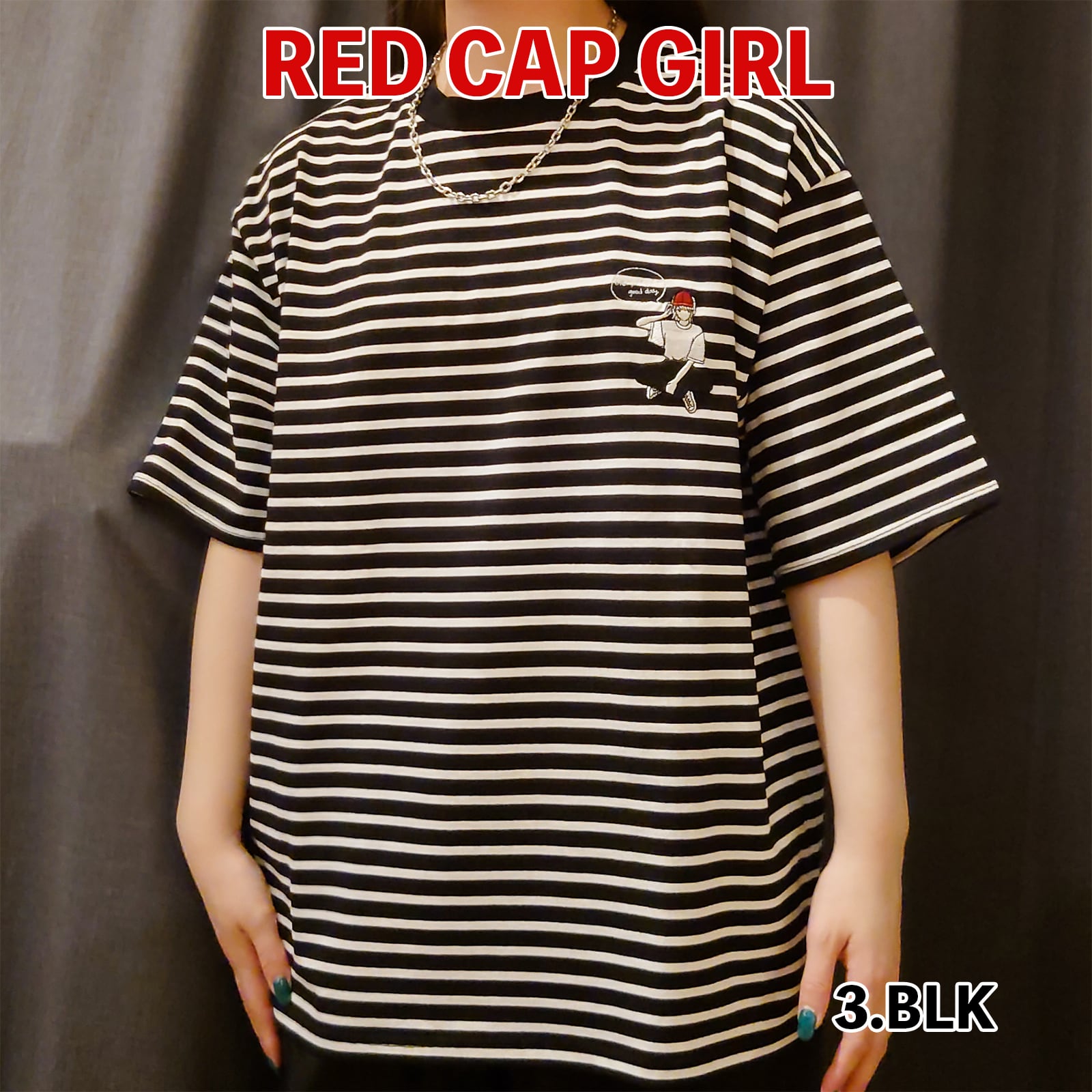 RED CAP GIRL（レッドキャップガール）半袖ボーダーTシャツ 23550