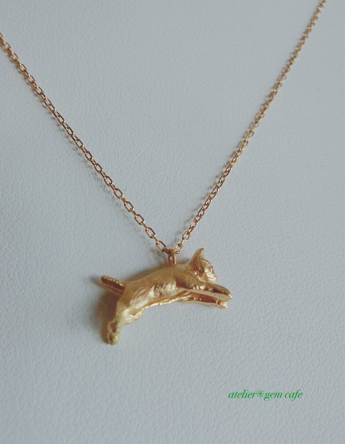 ニャンsK18(ゴールド)ネックレス