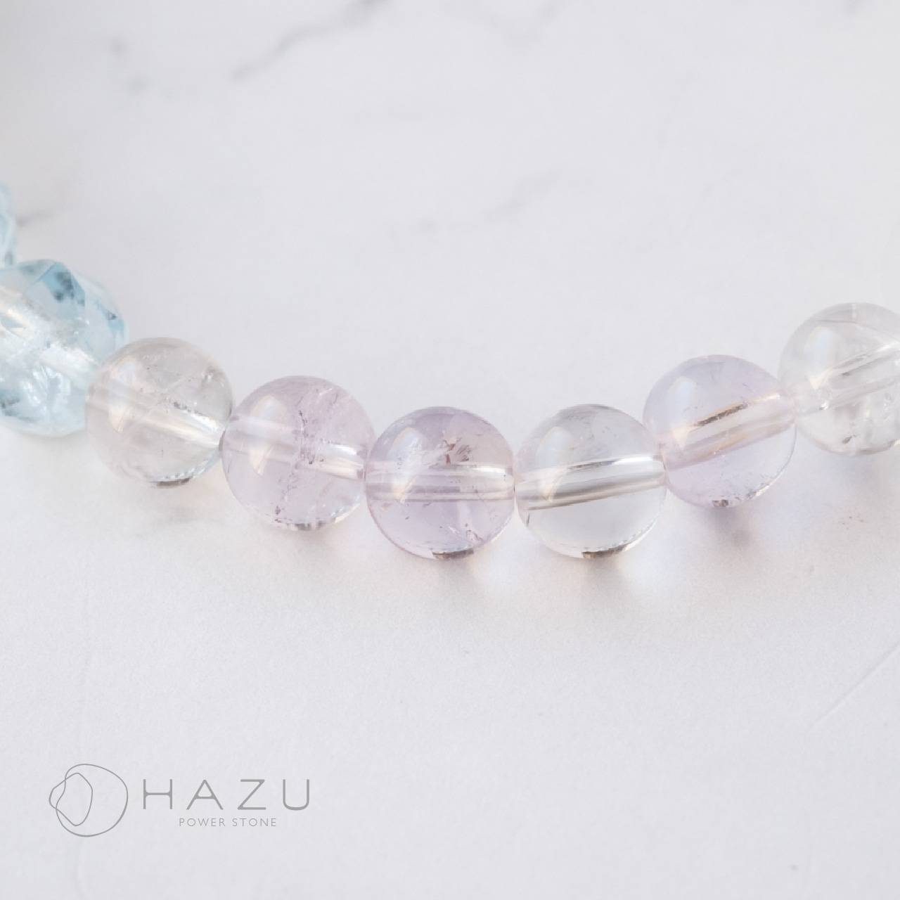 幸運と穏やかな晴空ブレス［ブルートパーズ／ホワイトガーデン／ラベンダーアメジスト］