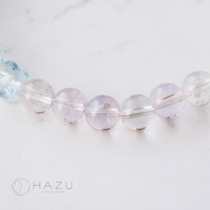 幸運と穏やかな晴空ブレス［ブルートパーズ／ホワイトガーデン／ラベンダーアメジスト］