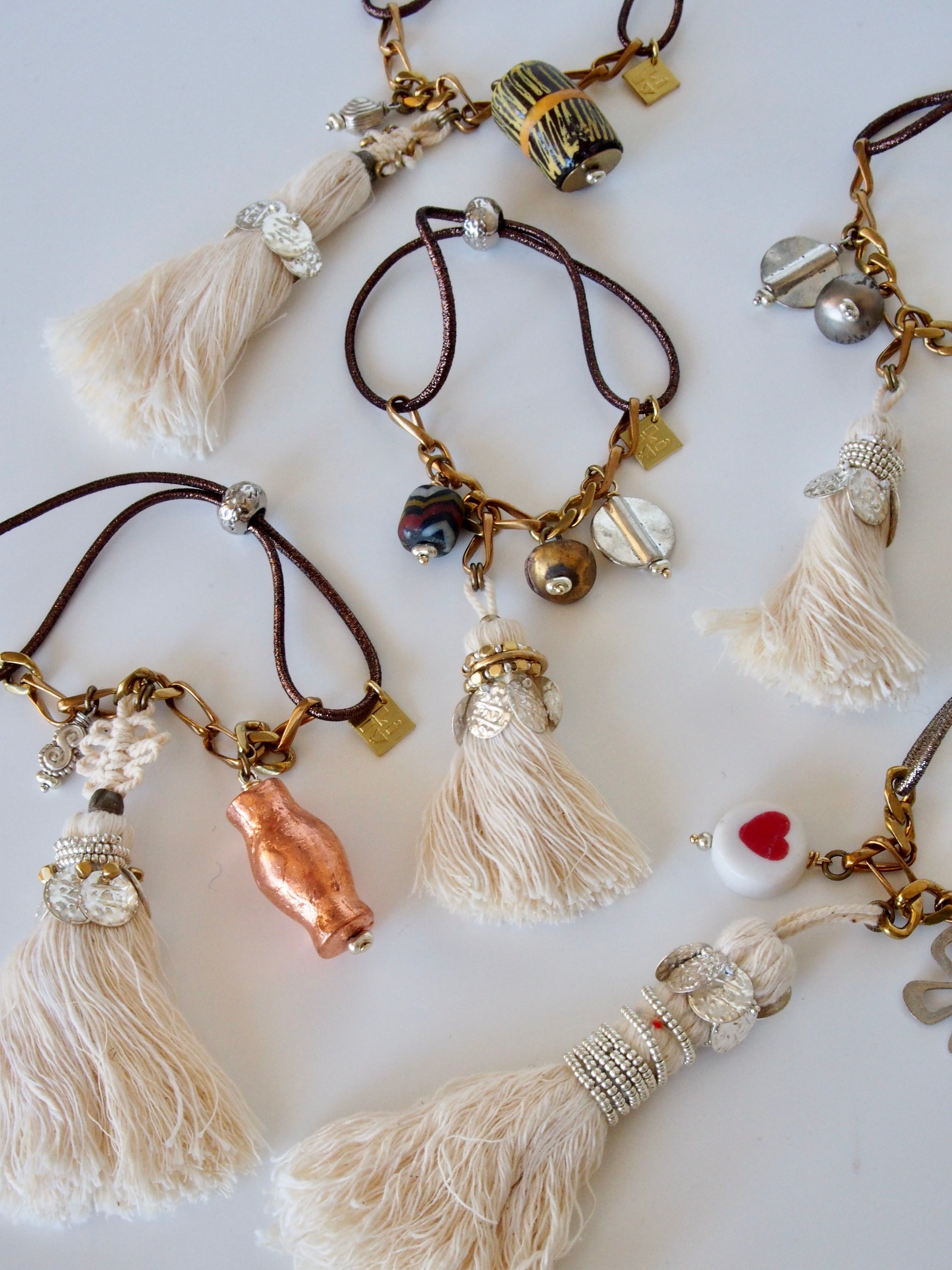 " Cupides " - Hair tie & bracelet - (macrame)