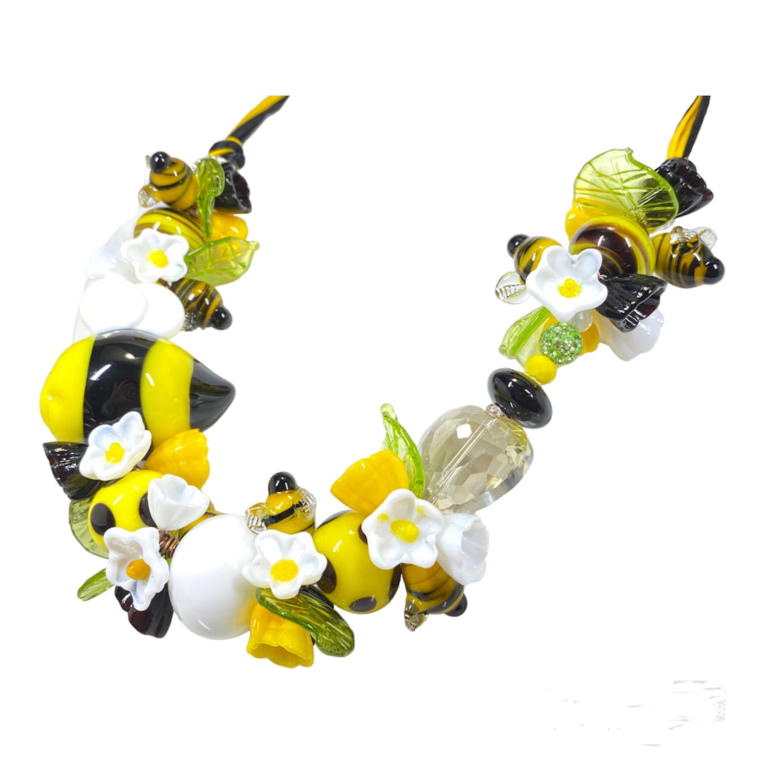 ベネチアンガラス ネックレス 丸いハチｰfull | Della Luna