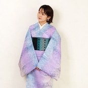 「月夜花風」ピーコック柄〜セオアルファ 浴衣・夏着物・単衣