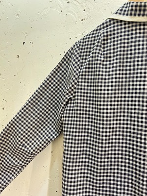 vintage white ×black gingham check jacket"dead stock"