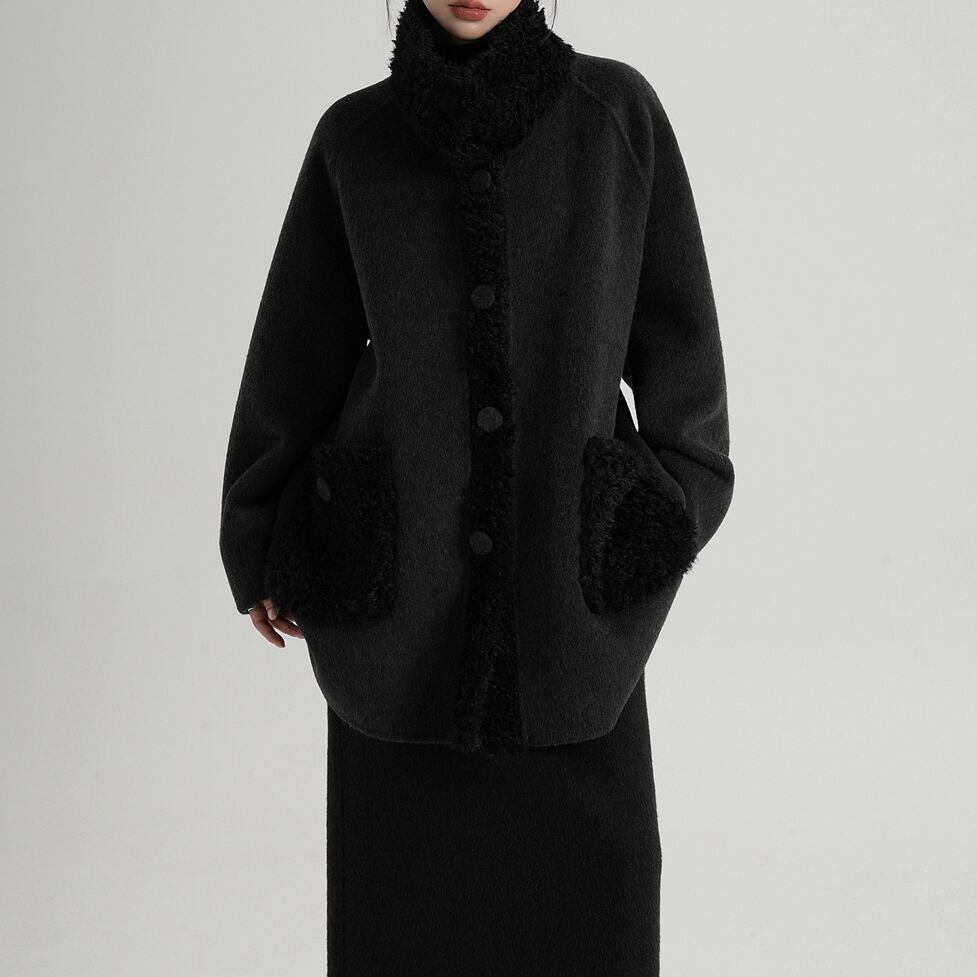 boa mix midi coat / l0940