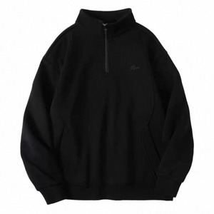 Stand collar zip pullover 1528