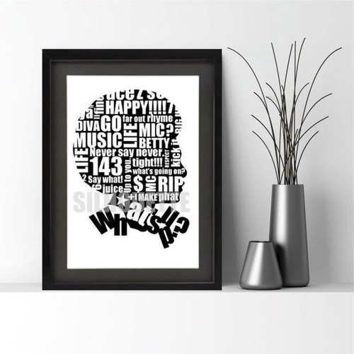 SILHOUETTE Art poster#Whtat's up？Afro(A3) 