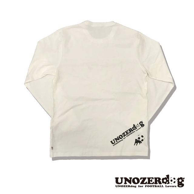 長袖Tシャツ ドライフラワーロゴ(オフホワイト) | UNOZERdog サッカー