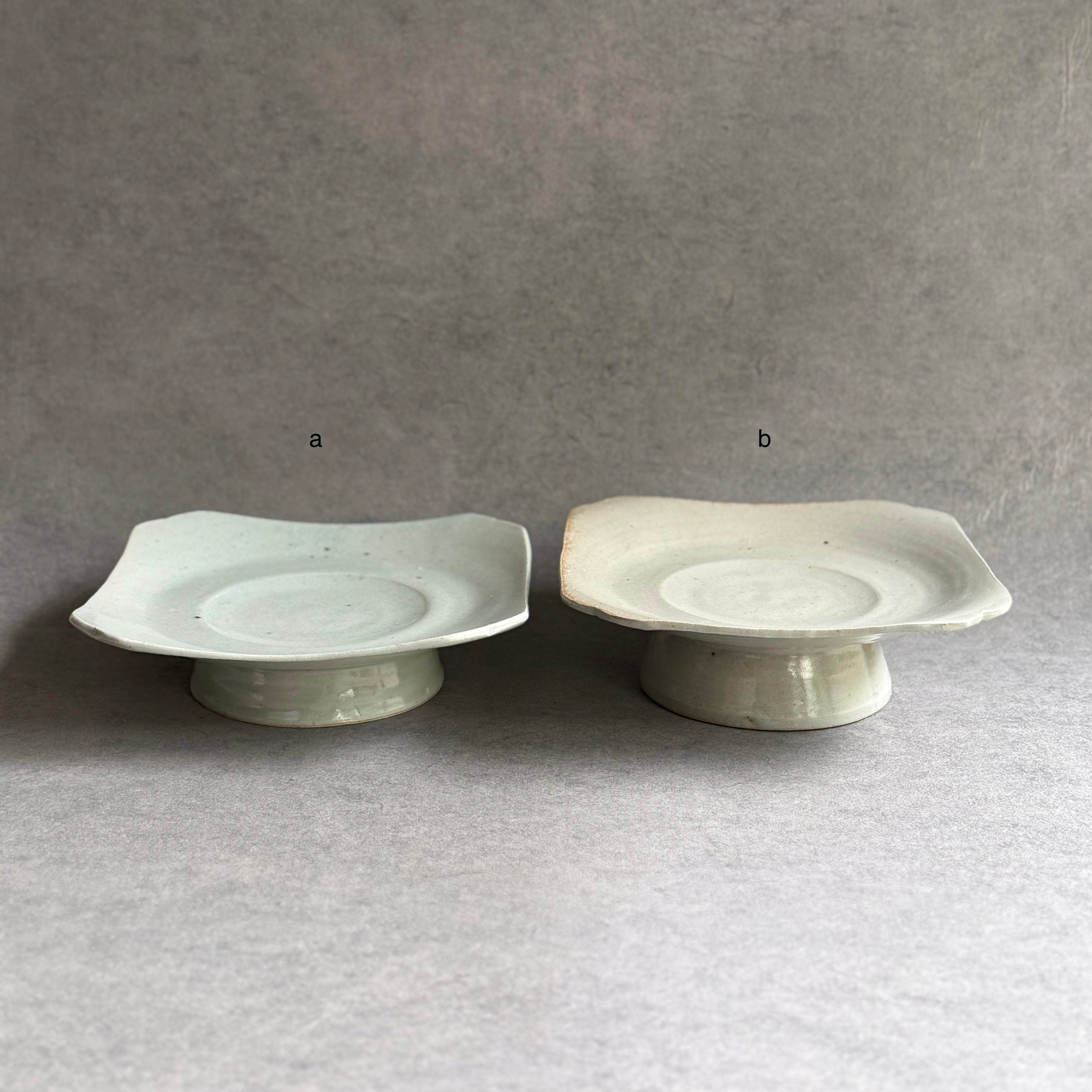 日高伸治 青白磁高形角鉢 M | gallery 一白