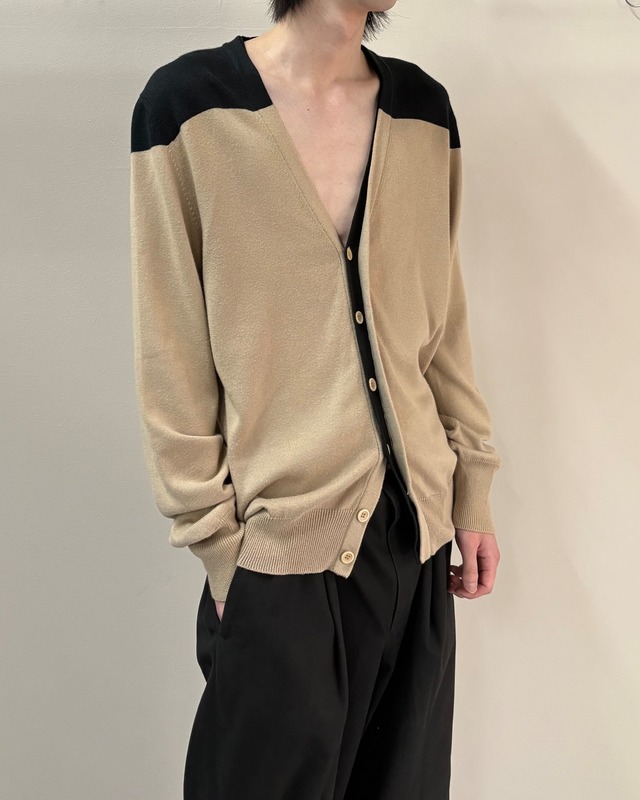 【Alexander McQueen】bicolor v-neck cardigan