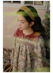 オーレン / oren / ボンジュールスクエアカラーワンピース / 韓国子供服 / キッズ / 26winter〖取寄〗*S~XL*