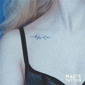 No.040_Heart&electro-cardiogram/2週間肌を染めるタトゥーシール