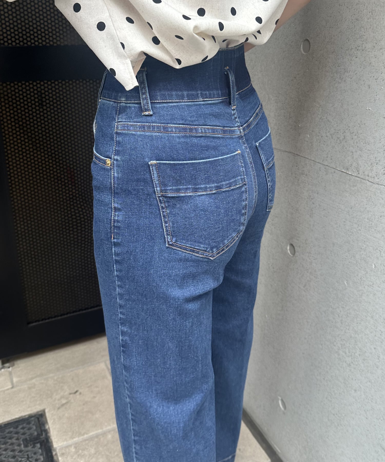 美着ハイストレッチデニムパンツ B/ネイビー | troisiemechaco