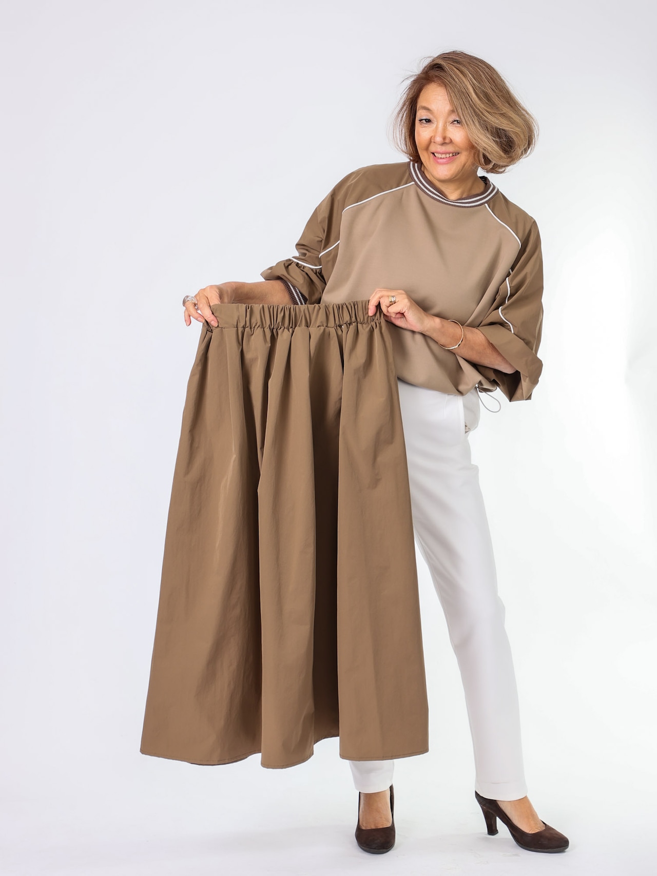 Mylanka(パイピングギャザースカート)