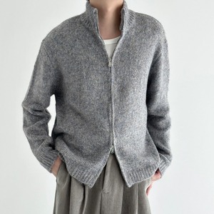 ダブルジップハイネックカーディガン　923