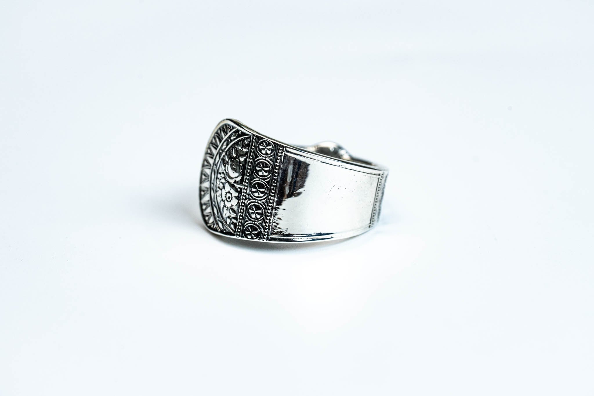 R Cutlery Butter Knife Ring　燻し仕上げ   WAKAN SILVER SMITH online store