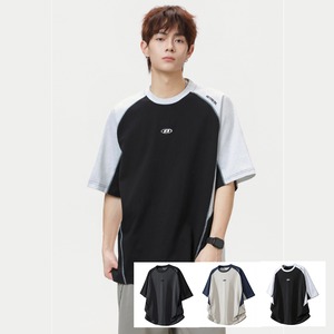 ラグラン切替 Tシャツ b25369 ブラック グレー ホワイト ネイビー 【M～3XLサイズ】